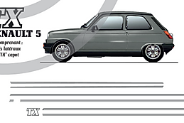Stickers Renault 5 R5 TX 7700712645 7700712663