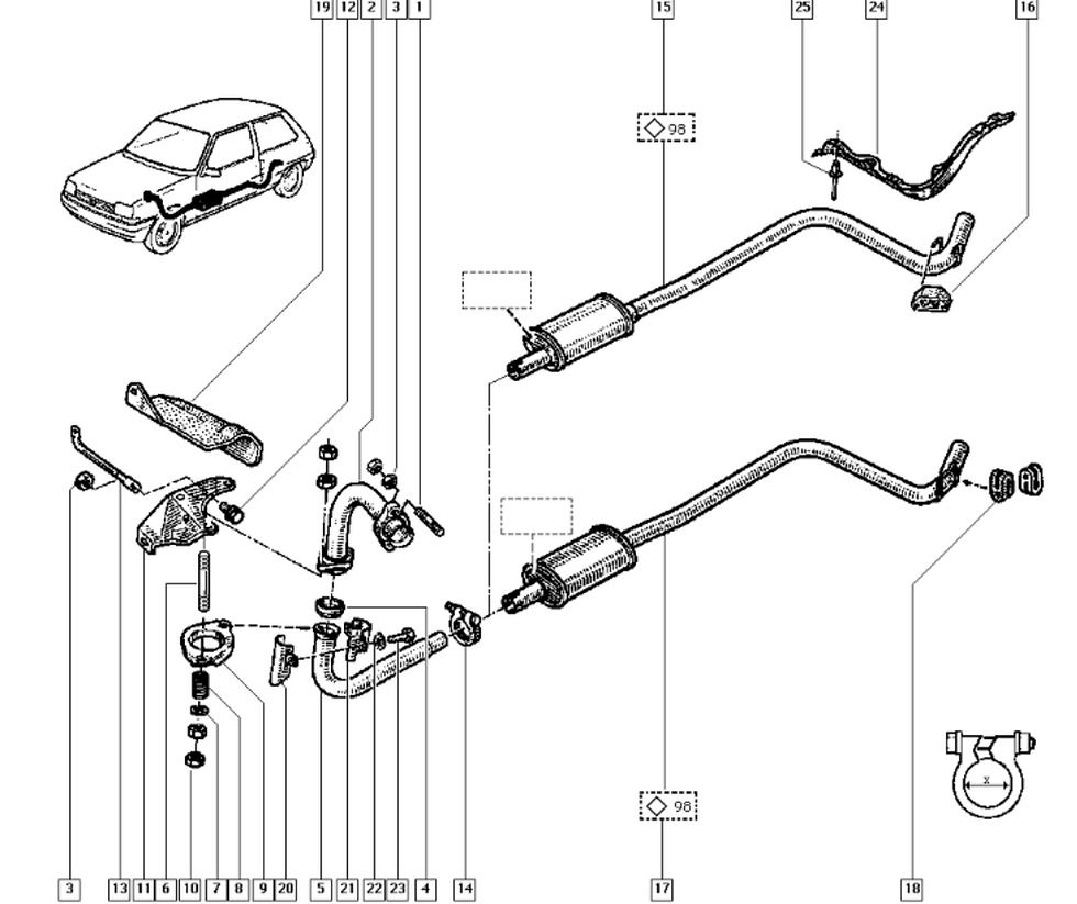 Miniature : Cale conique echappement R5 Super 5 Renault 5 GT Turbo 7700758970