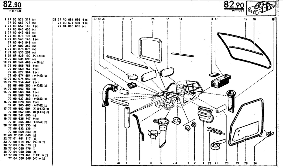 Miniature : Passe cloison Renault 5 R5 cable chauffage 7703073133