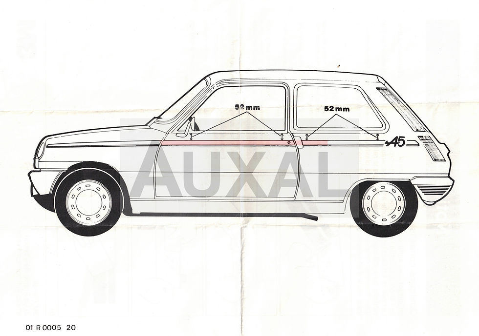 Miniature : Liserets liseret bande bandes stickers sticker Renault 5 R5 alpine atmospherique