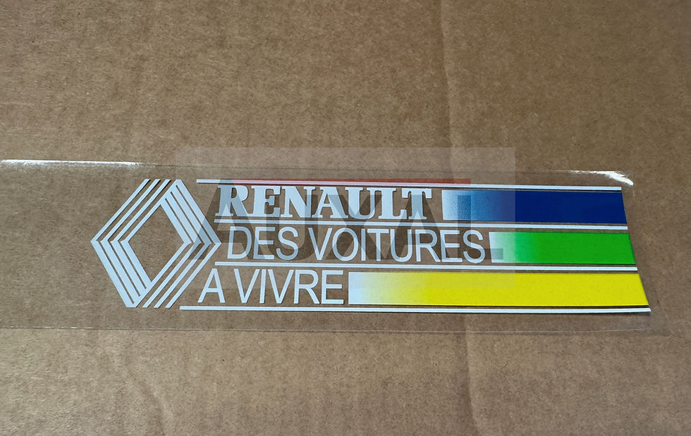 Miniature : Sticker lunette vitre arriere Renault Clio 16S 16V Williams voiture a vivre ELF