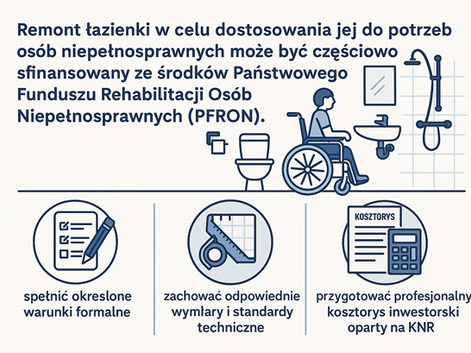 Dofinansowanie PFRON do remontu łazienki