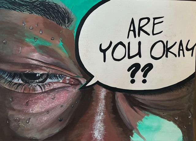 Are you Okay??
Acrylic on paper
2025