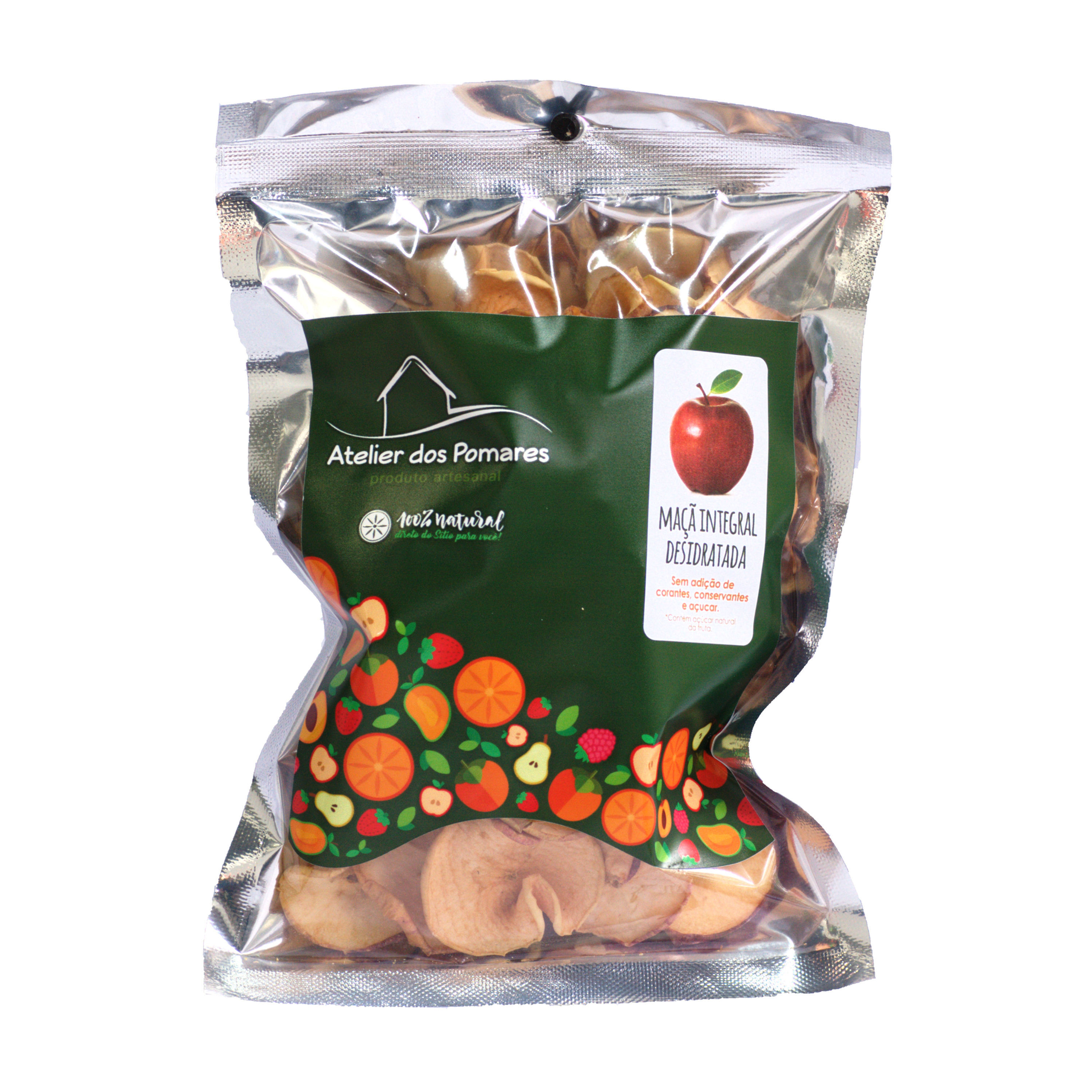 Maçã seca integral em rodela 50g