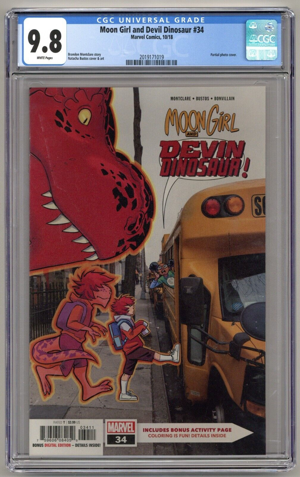 Moon Girl and Devil Dinosaur #34 (2018) CGC 9.8 NM/M - 1st App of Devin Dinosaur