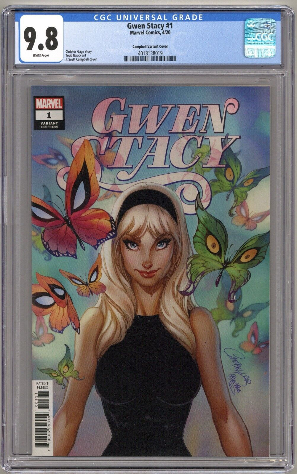 Gwen Stacy #1 (2020) CGC 9.8 NM/M - J. Scott Campbell Variant