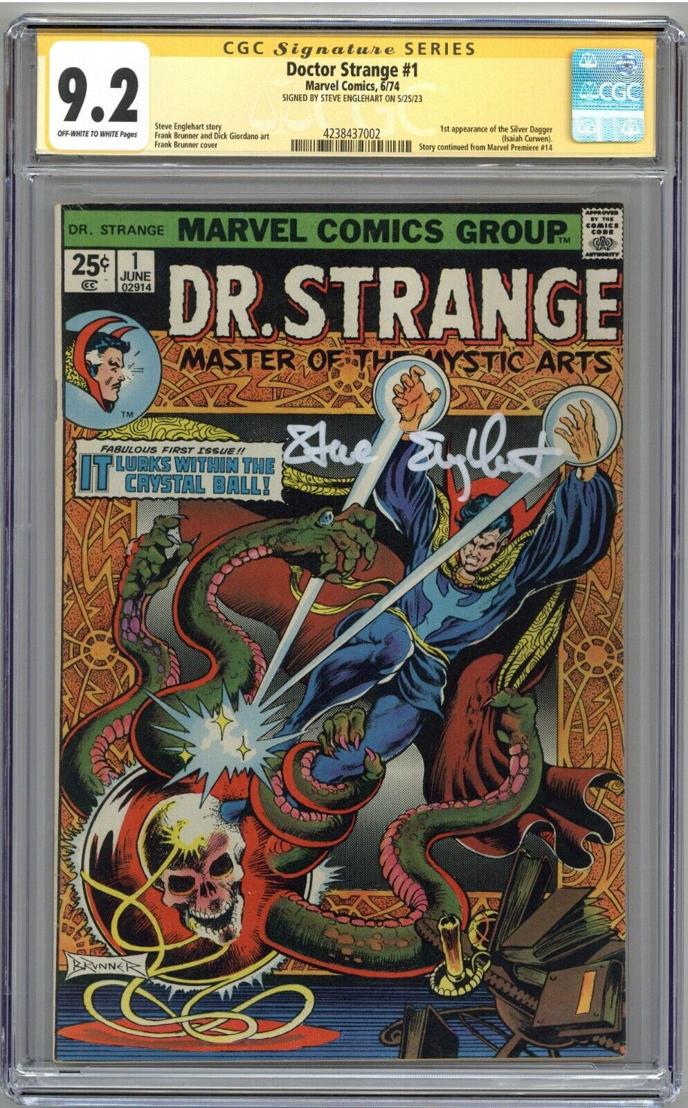 Doctor Strange #1 (1974) CGC 9.2 NM Signature Series - Signed by Steve Englehart