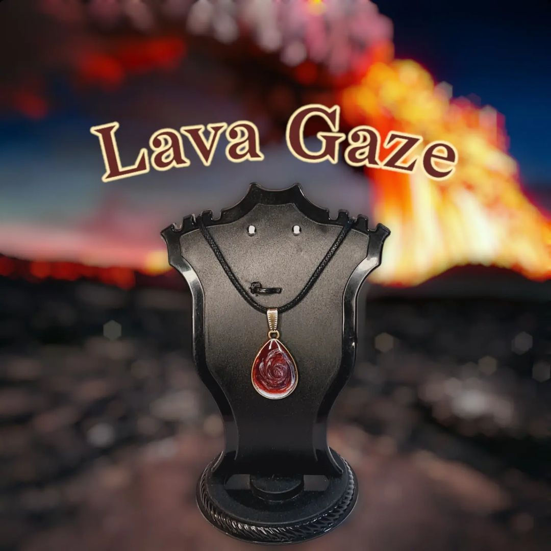 "Lava Gaze" Resin Necklace