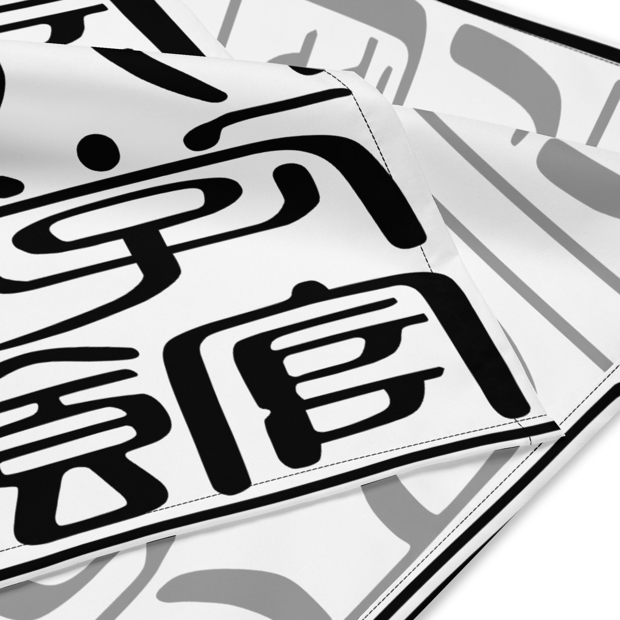 Bandana with Black Ten Gaku Kan Stamp | Aikido at Hawks Hill