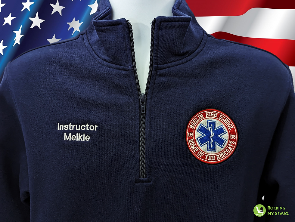 Quarter Zip Sweatshirt with Embroidery - Berlin HS EMS