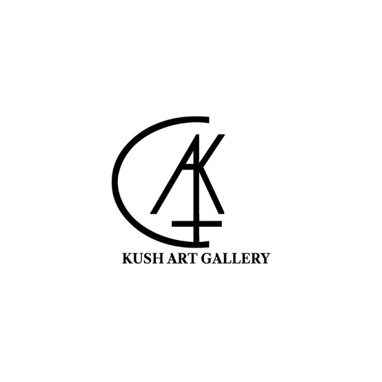 Kush Art Gallery logo and modern art exhibition in Dallas TX