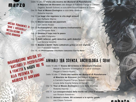 Festival degli Animali in Giallo 2026 terza e ultima tappa il 6 e 7 marzo al Museo di zoologia e mineralogia di Napoli
