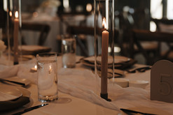 close up of wedding reception table