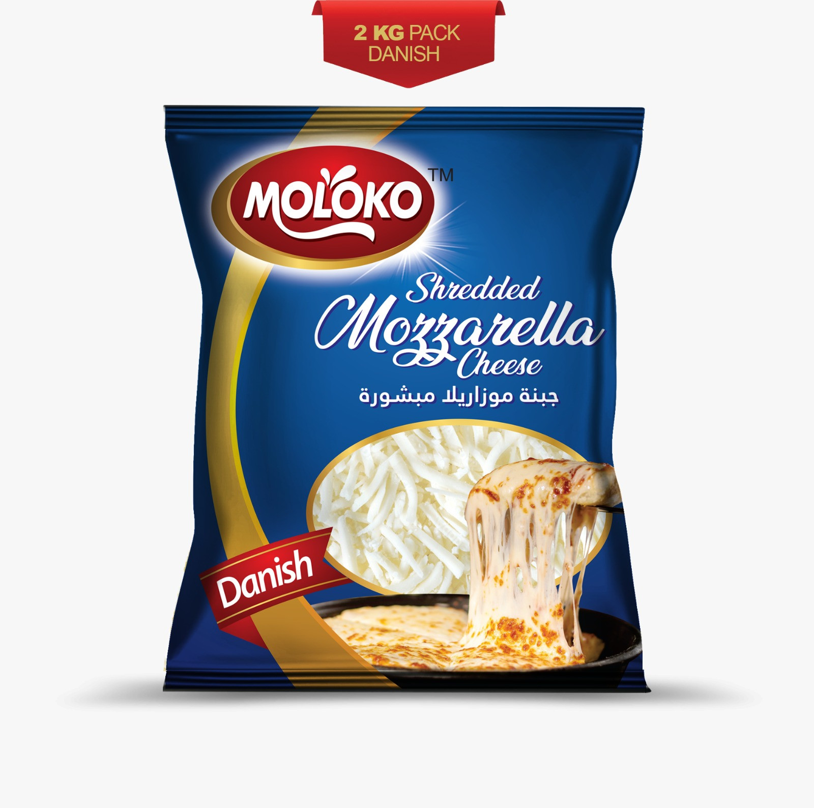 MOLOKO MOZZARELLA SHREDDED CHEESE DANISH 2 KG