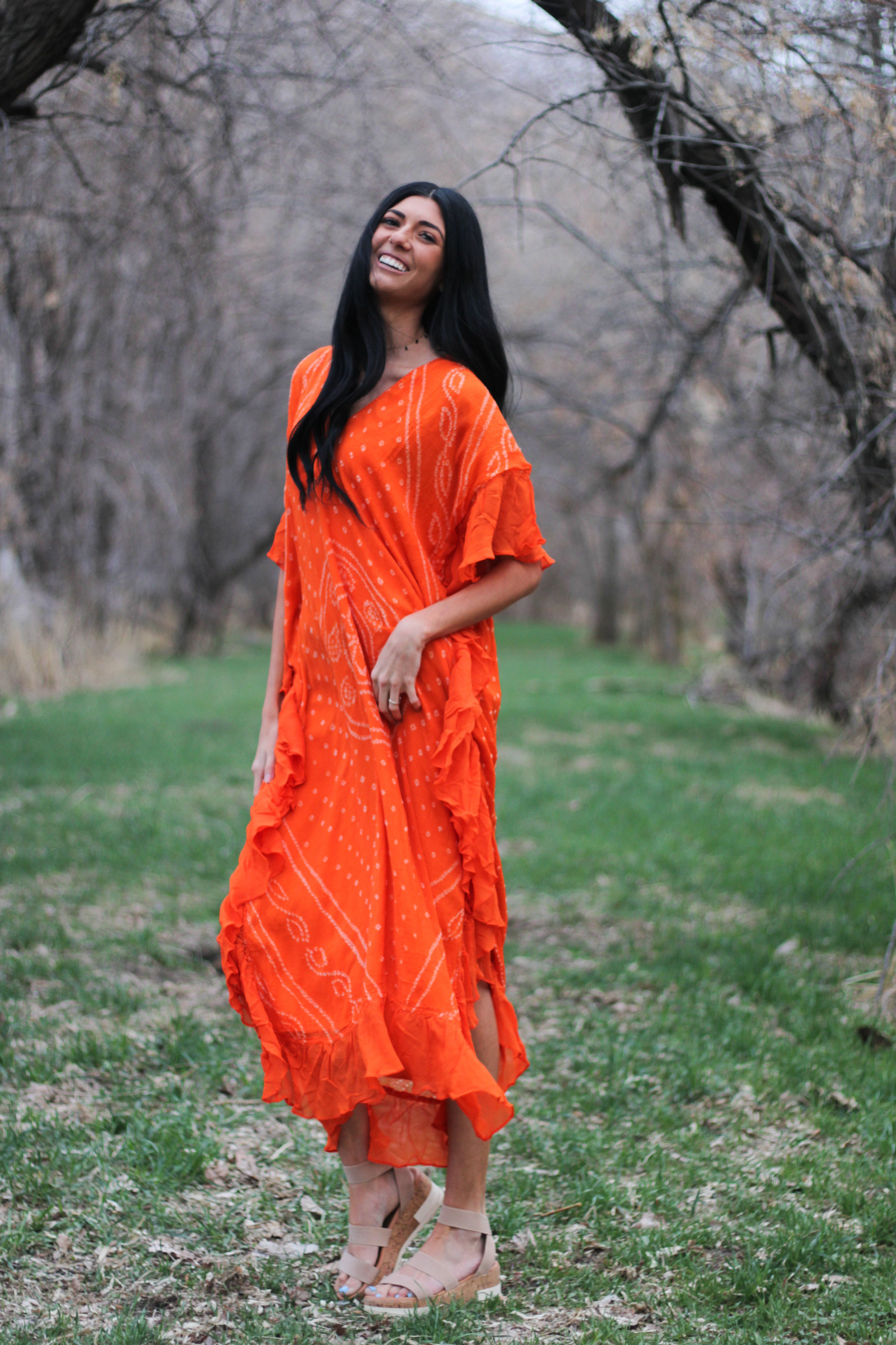 Pinch tie dye, Kaftan Maxi Dress, Women Kaftan, bandhni Kaftan, Long Kaftan