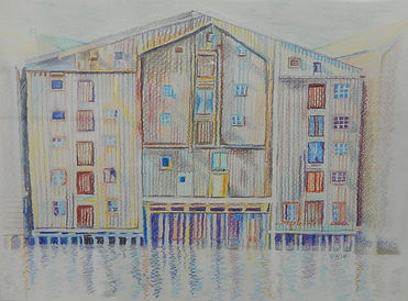 Wooden Building at Bakklanden Trondheim