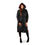 Thumbnail: Black/Red Trad Print Long Puff Coat womens