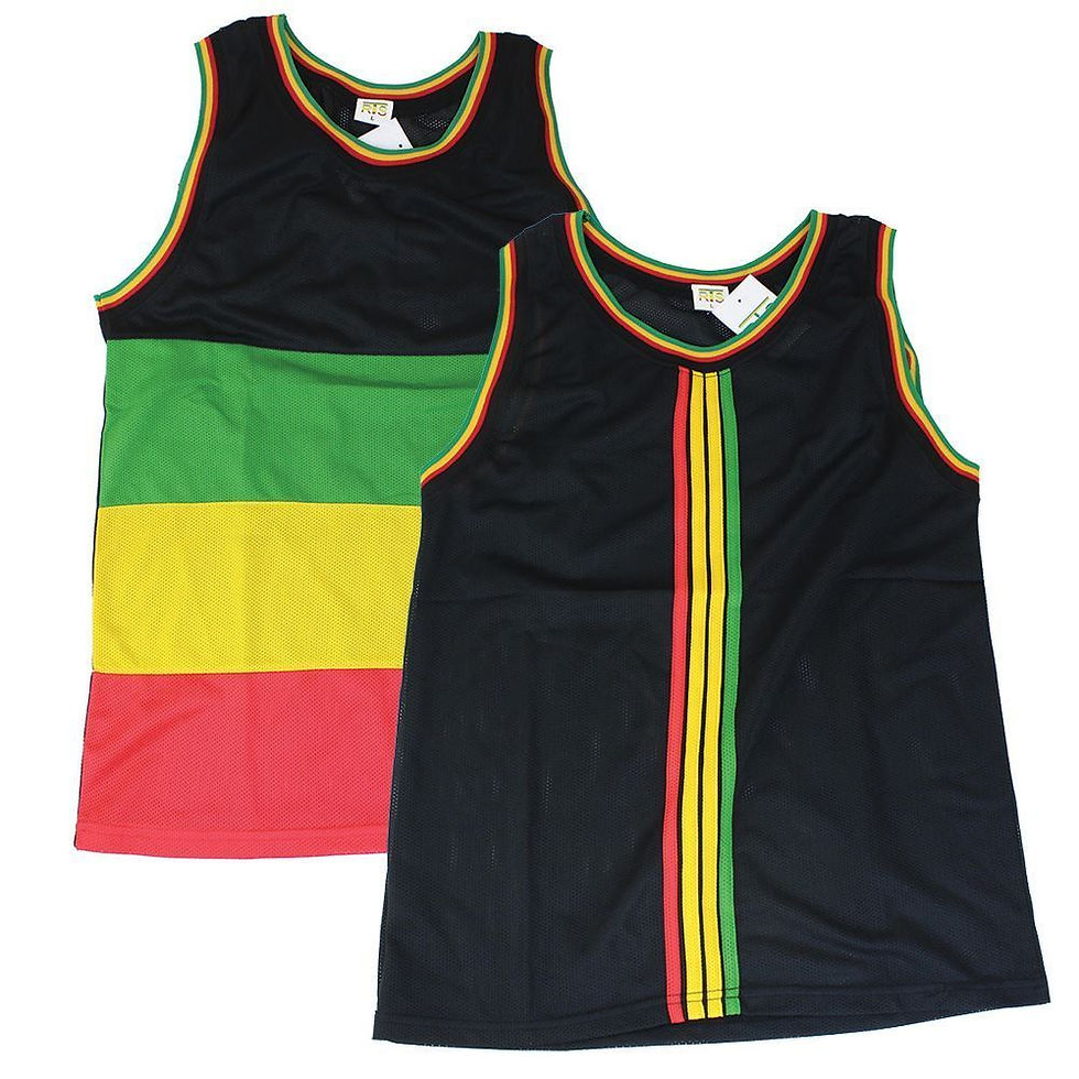 Thumbnail: Rasta Mesh Tank Top makes a statement.