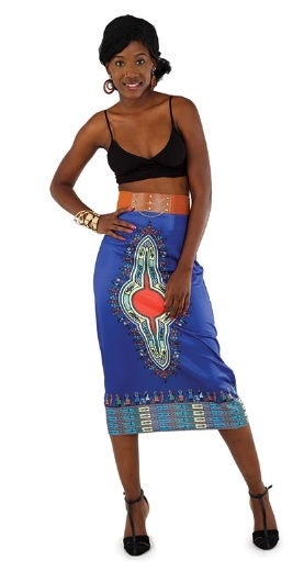 Thumbnail: Traditional Print Stretch Skirt