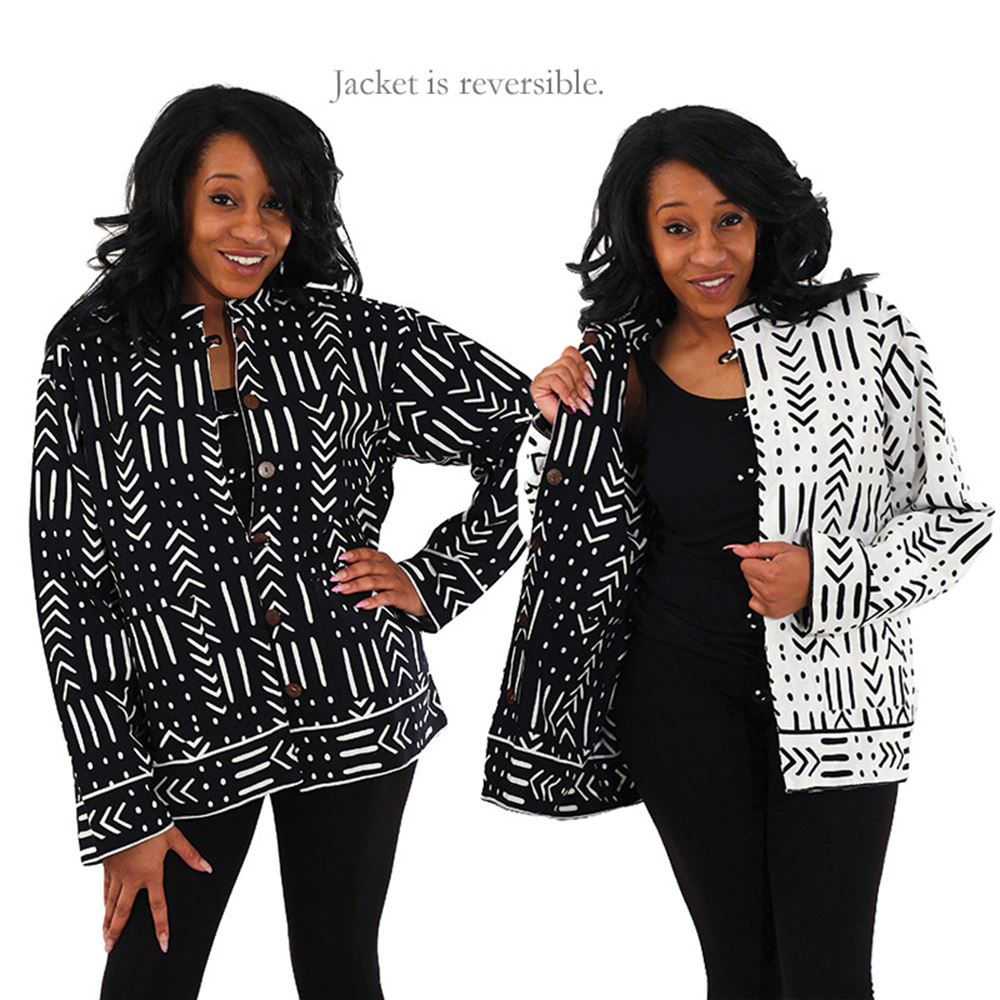 Black & White Reversible MudPrint Jacket