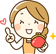 財布を持って微笑む女性