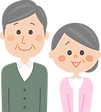 初老の夫婦イラスト