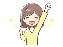 喜ぶ女性