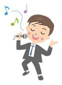 歌う男性