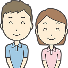 笑顔の介護職員のイラスト