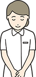 お辞儀をする看護師