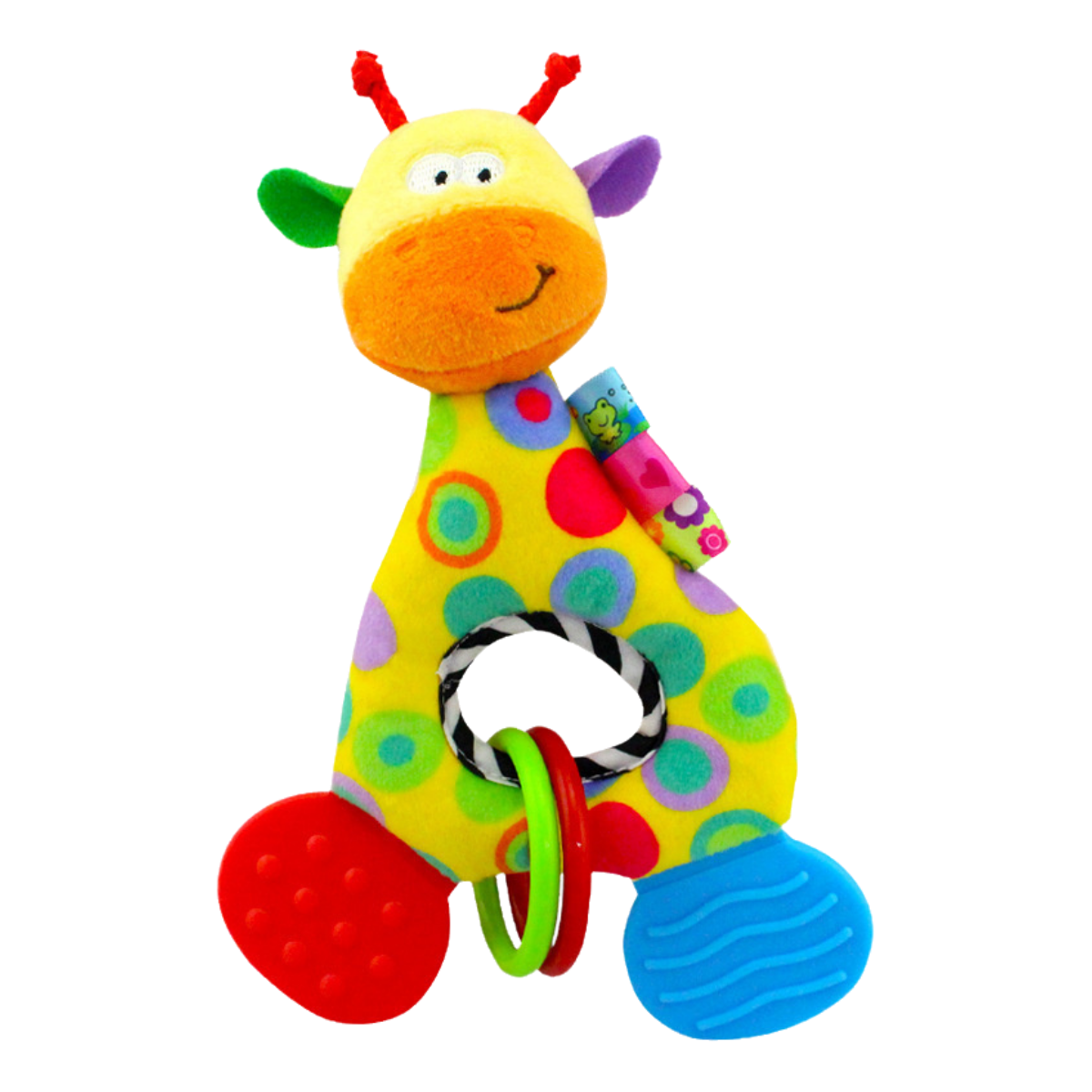 Rattles Animal Giraffe Baby Soft Stuffed Doll Teether Doll Cute Kids Infant Baby