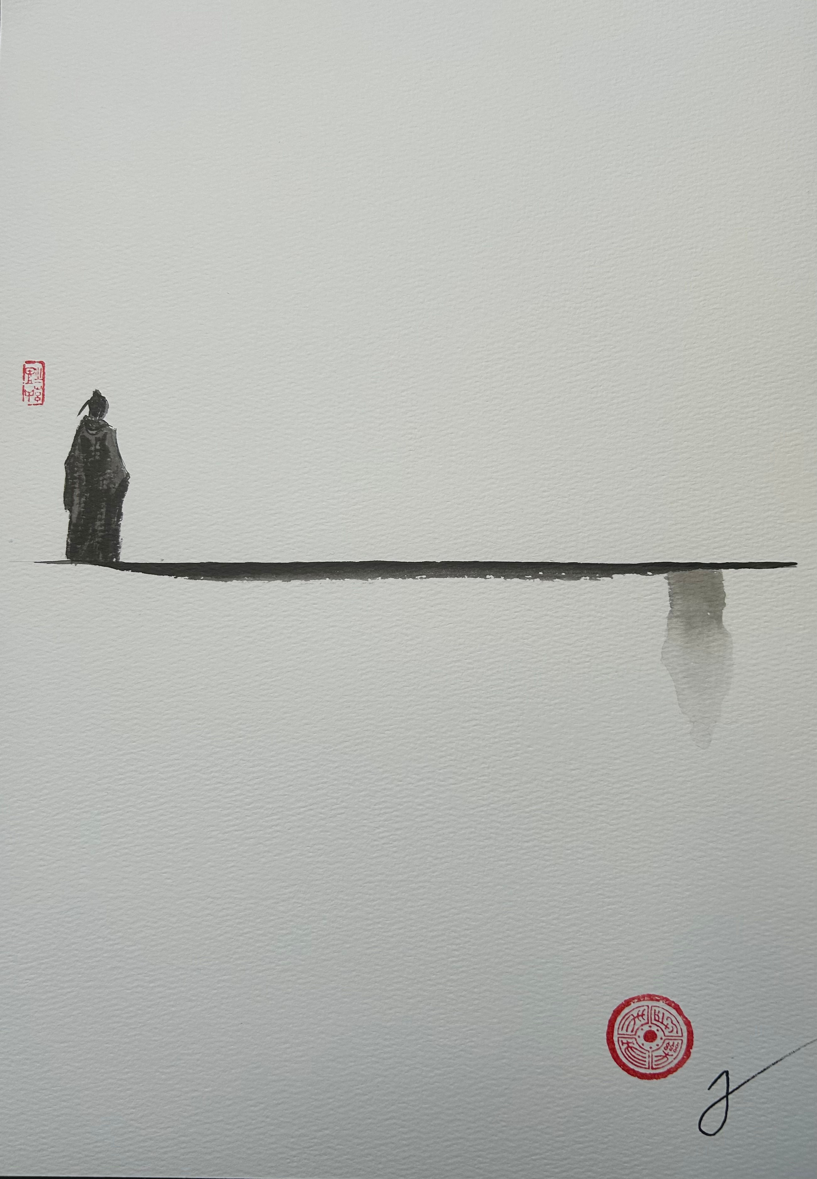 0024: "Il avance sur la ligne du monde, là où le silence devient force."