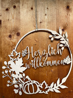 Herzulich Willkommen Schild