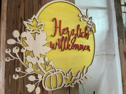 Herzlich Willkommen Schild
