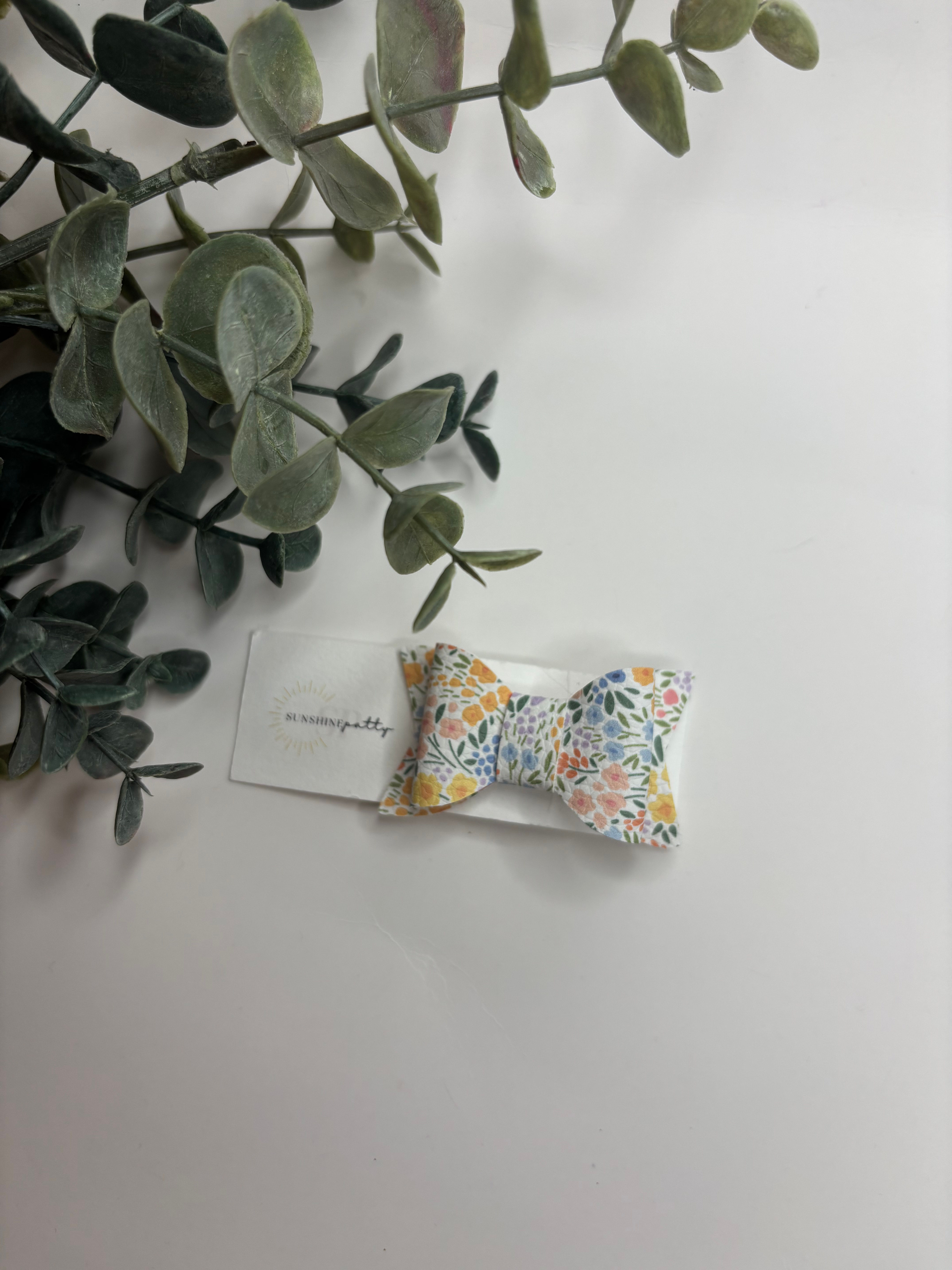 Hair Bow | Bright Floral
