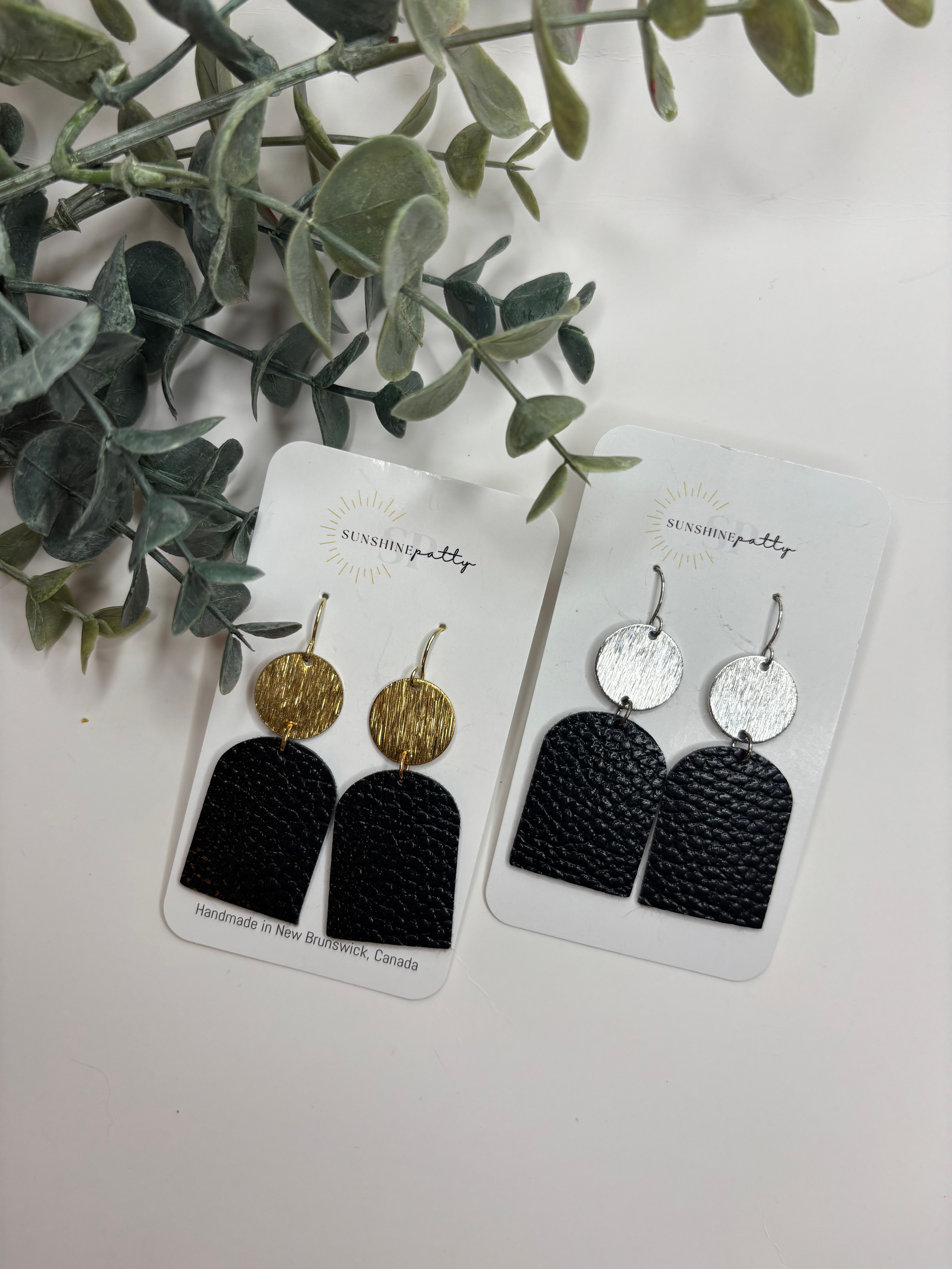 Black Dangle with Circle Charm