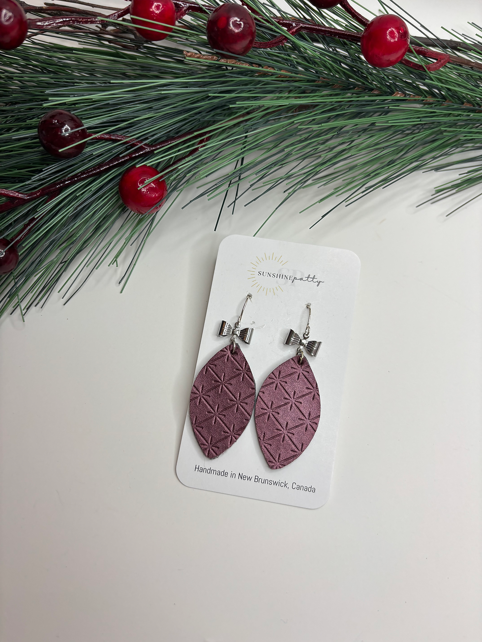 Shimmery Dangle with bow charm