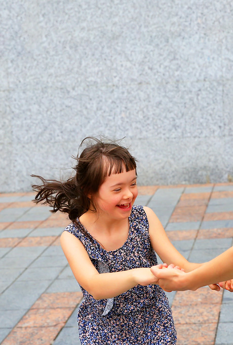 Girl Playing Outside