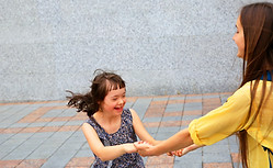 Girl Playing Outside