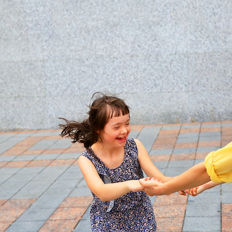 Girl Playing Outside