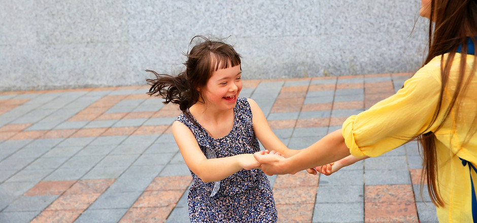 Girl Playing Outside