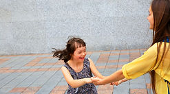 Girl Playing Outside