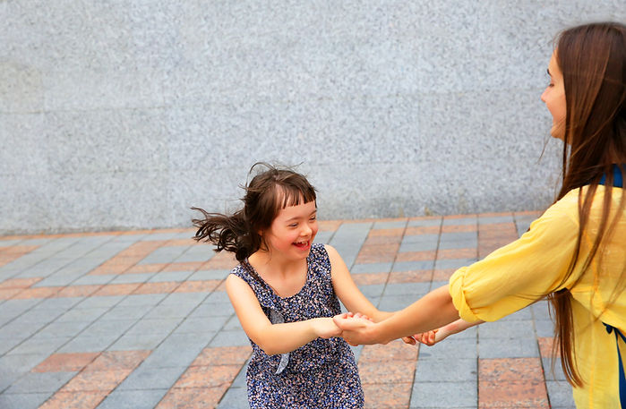 Girl Playing Outside