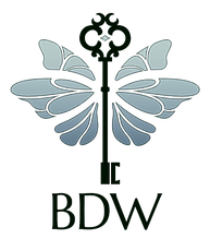 Breaking Down Walls Logo of key and butterfly 