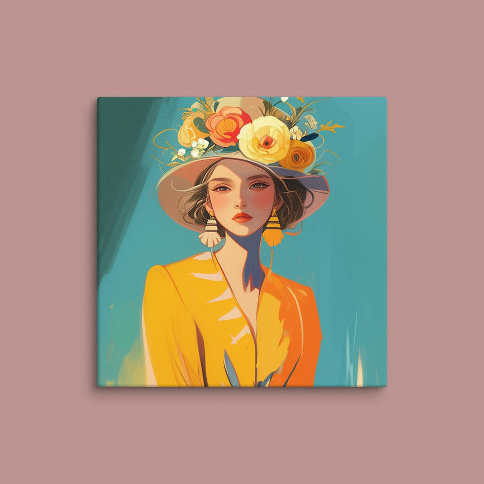 Miniatura: Yellow Hat - Canvas