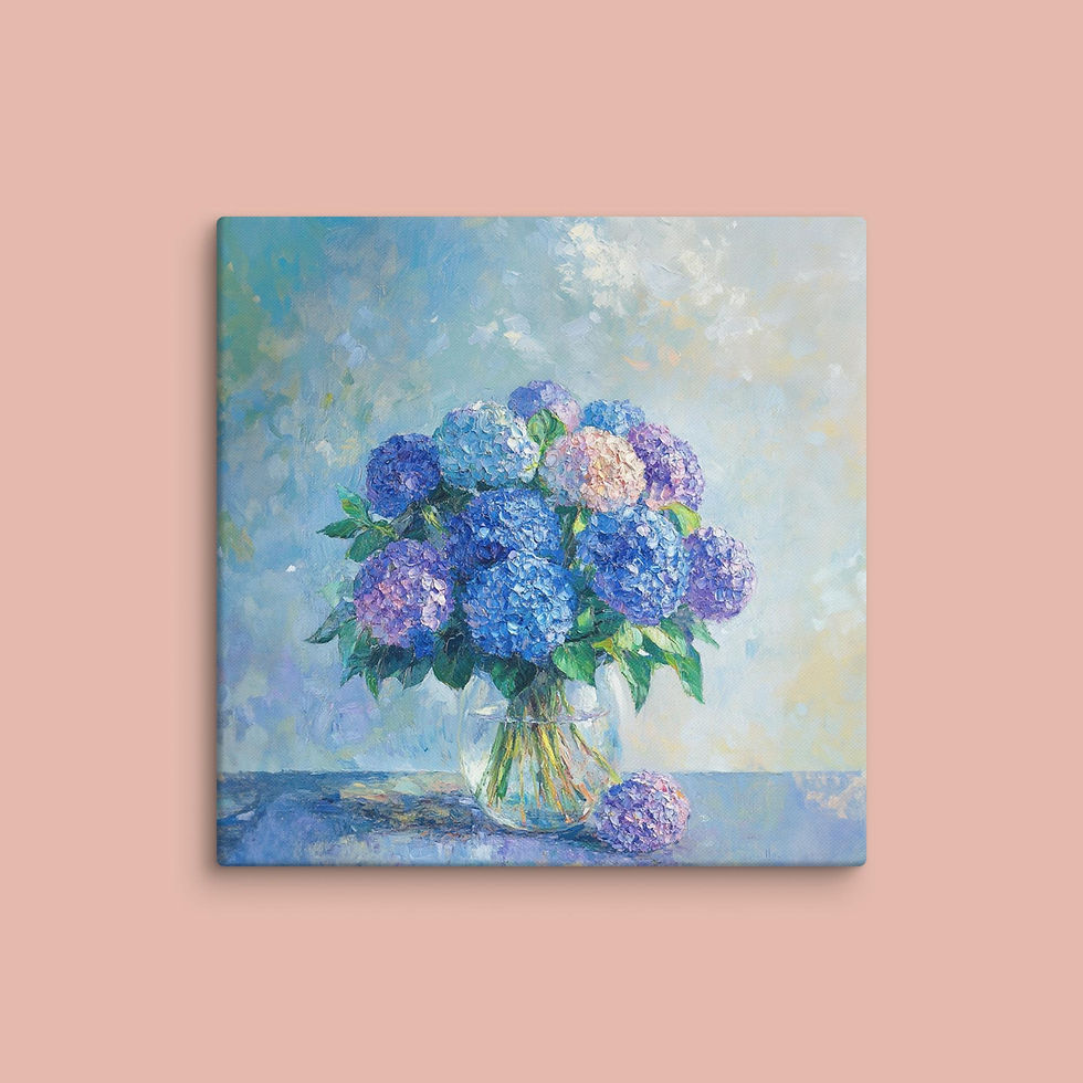 Miniatura: Violet Hydrangeas - Canvas