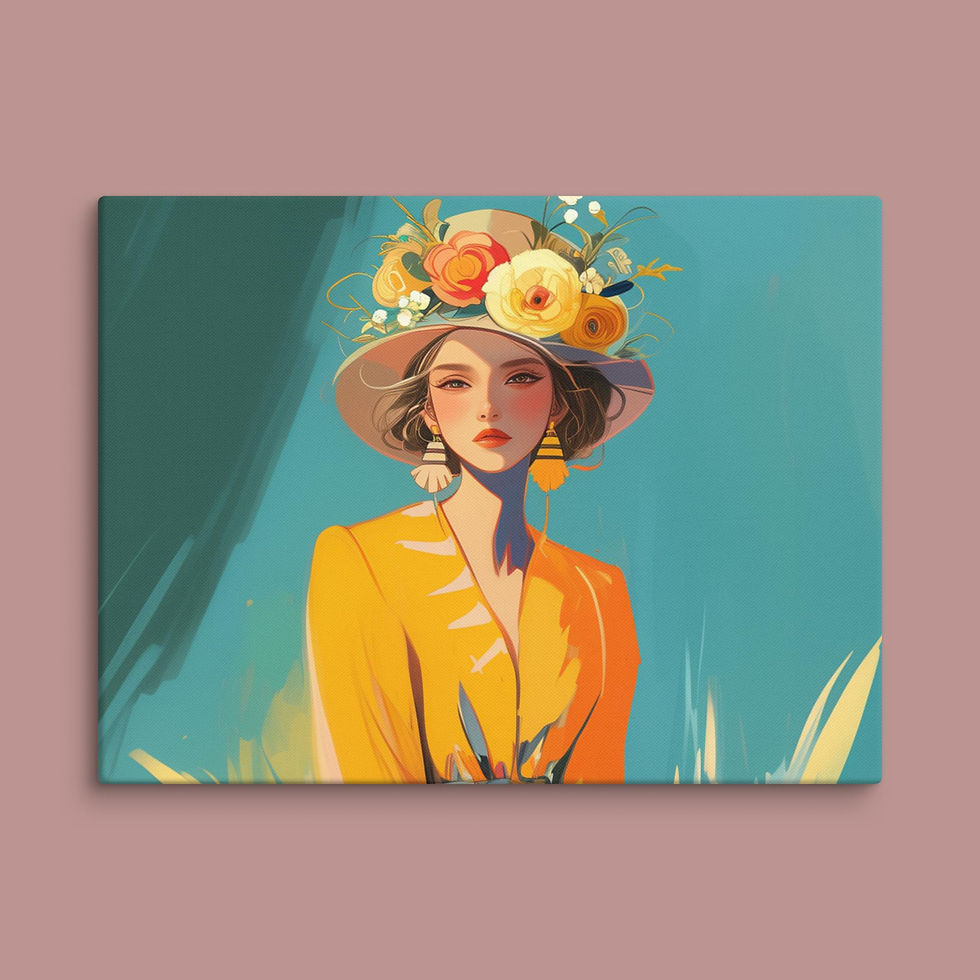 Miniatura: Yellow Hat - Canvas