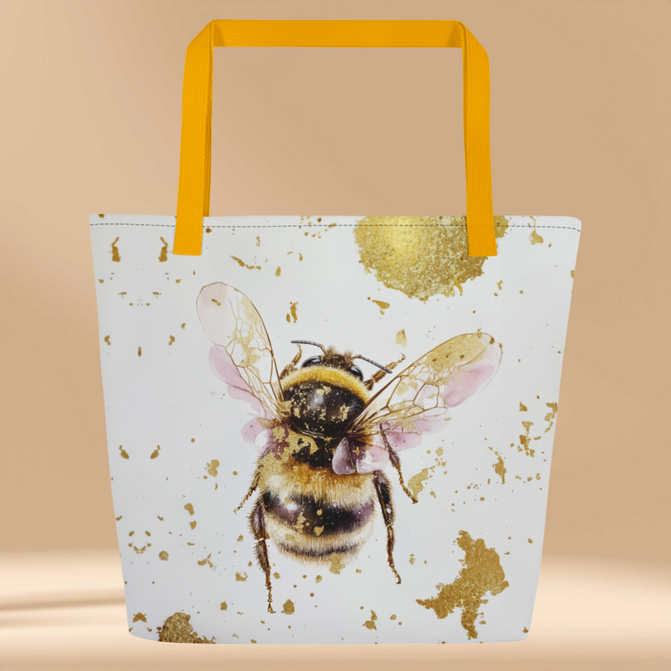 Thumbnail: Miss Bumblebee - Large Tote Bag