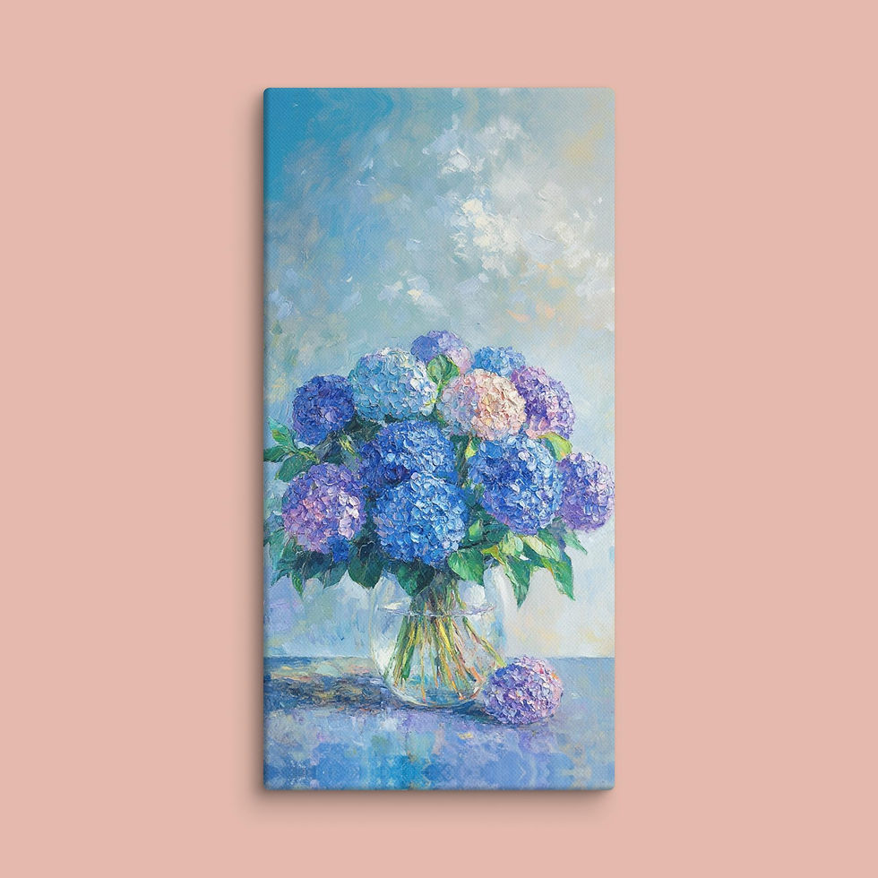 Thumbnail: Violet Hydrangeas - Canvas