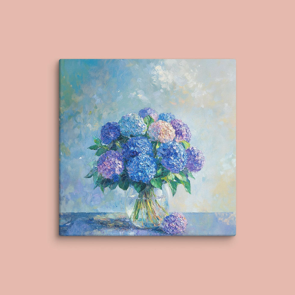 Miniatura: Violet Hydrangeas - Canvas